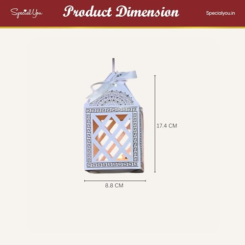 SpecialYou.in Special You Diwali Decoration for Home with Lantern Lights Lamp, Deepavali Decoration Items, Paper Lantern for Diwali Decor, Decorative Items for Living Room- Pack of 10 Votive with 10 LED Light - Image 4