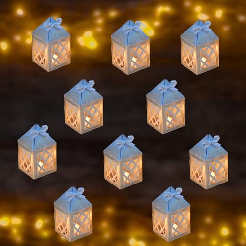SpecialYou.in Special You Diwali Decoration for Home with Lantern Lights Lamp, Deepavali Decoration Items, Paper Lantern for Diwali Decor, Decorative Items for Living Room- Pack of 10 Votive with 10 LED Light - Image 5