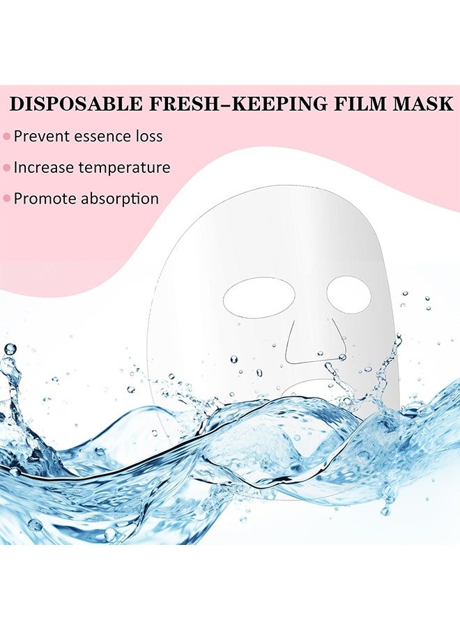 HY - 1000 Sheets Facial Plastic Mask Disposable Facial Sheet Mask Transparent Face Masks Skincare Preservative Facial Paper Sheet DIY Clear Paper Facial Mask Spa Thin Facial Plastic Wrap Moisture Retention - Image 1