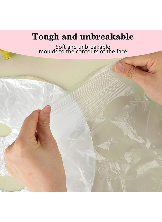 HY - 1000 Sheets Facial Plastic Mask Disposable Facial Sheet Mask Transparent Face Masks Skincare Preservative Facial Paper Sheet DIY Clear Paper Facial Mask Spa Thin Facial Plastic Wrap Moisture Retention - Image 1
