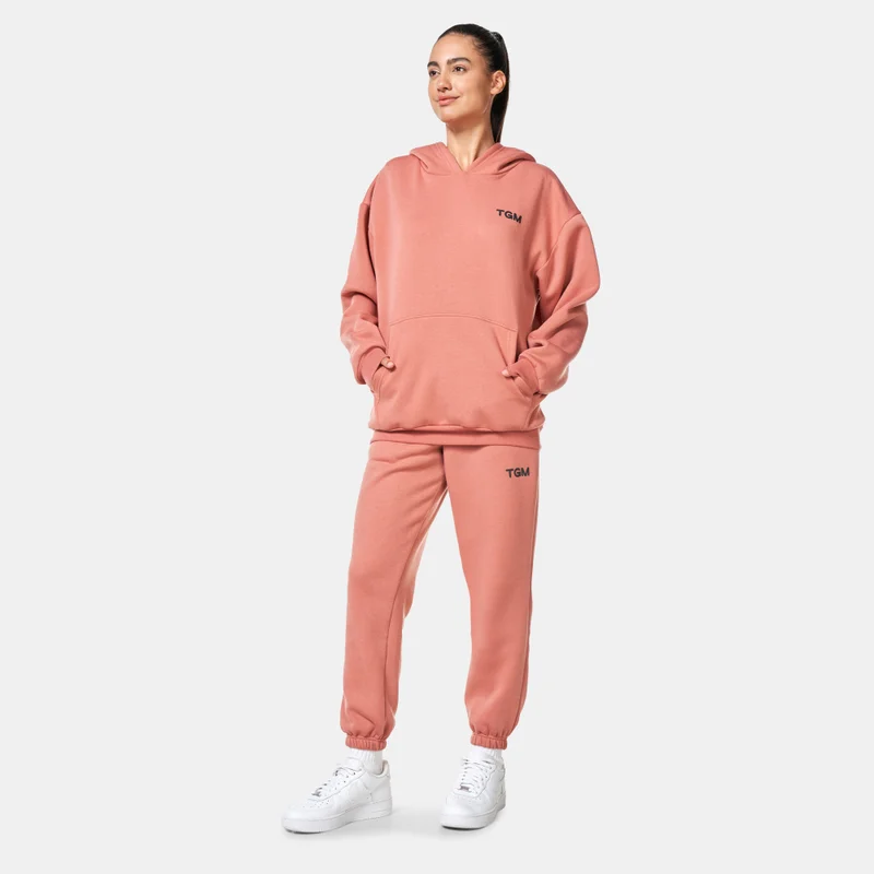 The Giving Movement Pink Lounge Logo Print Hoodie for Women | Best Price UAE