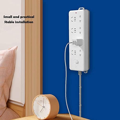SHIDHMI Self Adhesive Power Strip Holder Fixator Wall-Mounted Desktop Socket Fixer Cable Organizer Multi-Purpose Punch-Free Wall Mount (2 Pcs) - Image 2