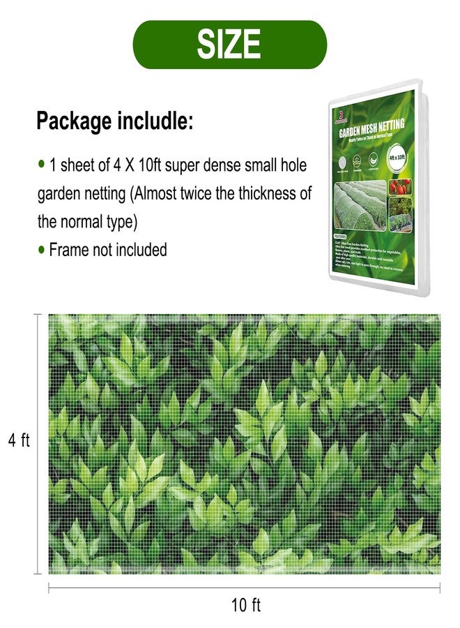 Jevrench Garden Netting, Durable Ultra Fine Garden Netting, Garden Plant Cover Row Cover Makes Plants, Vegetables, Fruits, and Flowers Grow Better (4ft x 10ft) - Image 2