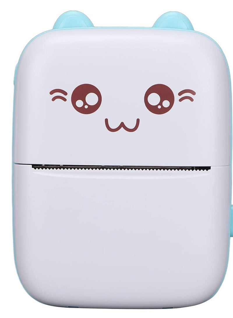 طابعة صغيرة ، طابعات حرارية محمولة تعمل بتقنية البلوتوث اللاسلكية بجيب مع 1 لفة ورق طباعة ، طابعة ملصقات طباعة بدون حبر ، للمجلات ، الصور ، الملاحظات ، الهدايا ، متوافقة مع نظام التشغيل iOS Android - Image 1