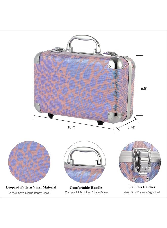 Hot Sugar All In One Makeup Set for Adults and Girls-Full Makeup Kit for Beginners Includes Eye Shadow Palette Blush Lip Gloss Lipstick Lip Pencil Eye Pencil Brush Mirror (Pink Leopard) - Image 3