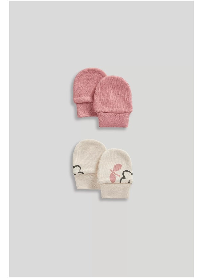 mothercare Baby Mittens - 2 Pack  - Image 1