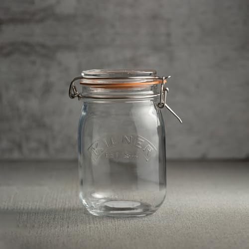 Kilner Premium 3 x 500ml Round Airtight Glass Jar Set with Wire Clip Top for Pickles, Jams, Chutneys, Yougurt | Multipurpose Kitchen Storage Container with Lock Lid - Image 5