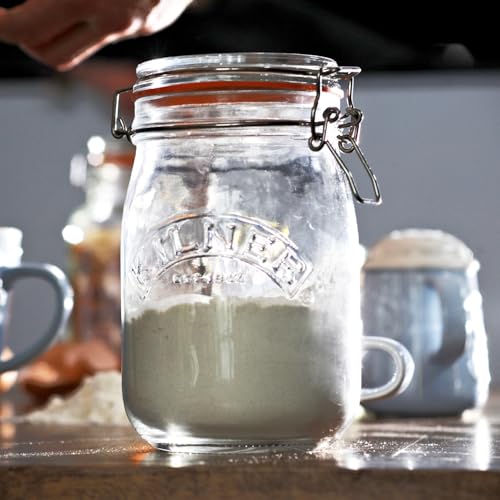 Kilner Premium 3 x 500ml Round Airtight Glass Jar Set with Wire Clip Top for Pickles, Jams, Chutneys, Yougurt | Multipurpose Kitchen Storage Container with Lock Lid - Image 4