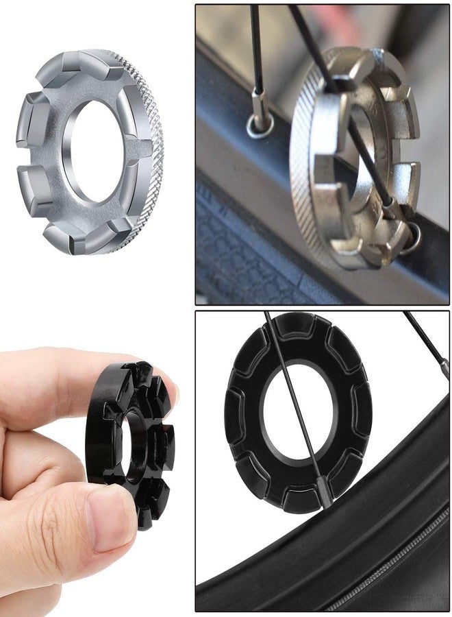 CHIVENIDO Bike Spoke Wrench Set, 7PCS Portable Bicycle Spoke Tool Kit Includes 8 Way Bike Rim Truing Tool, Spoke Key with Rubber Handle, Tire Lever, Y-Type Hex Wrench, Y-Type Socket Wrench - Image 3