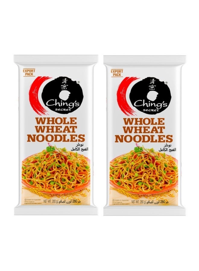 Ching's Secret Whole Wheat Noodles 280g Bundle x 2 - Image 1