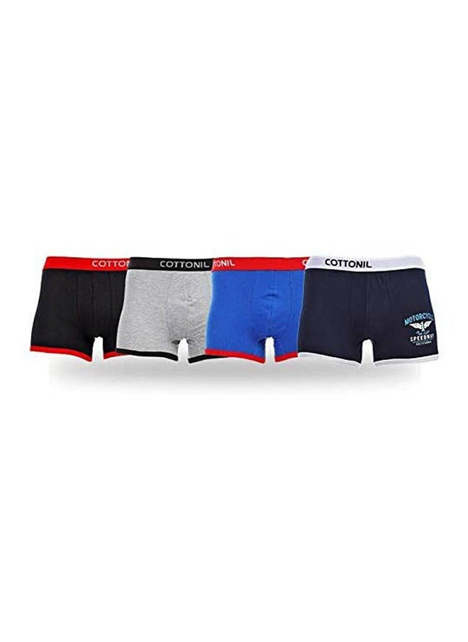 COTTONIL Printed Boxer Briefs Pack Of 4 