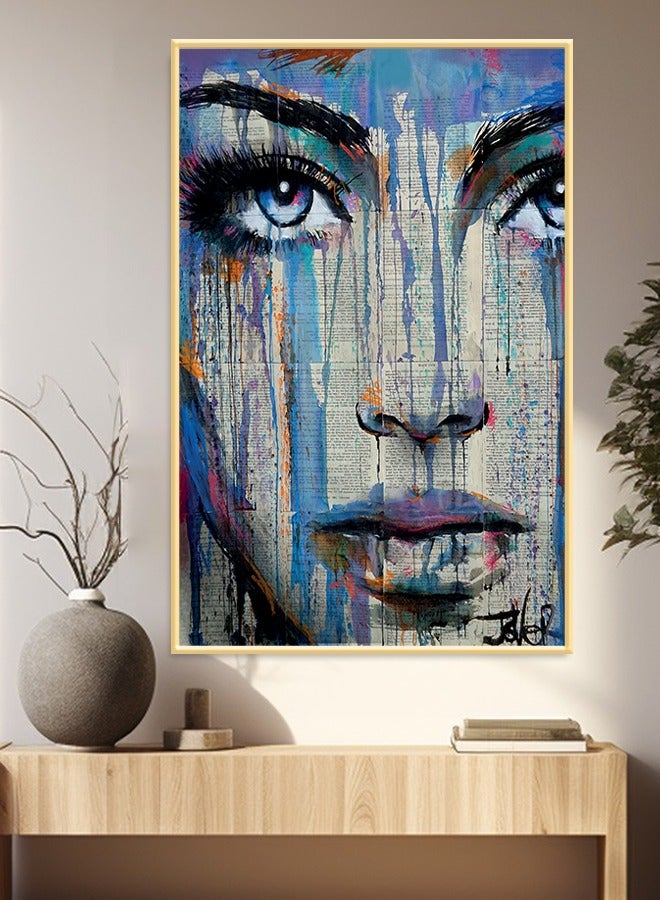 4gdran Canvas Wall Art For Wall Decoration, Woman Design, with a Hollow Frame, Size (120x80), One Piece  - Image 1