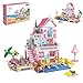 CSNRHG Pink Seaside Beach Villa Friends Building Set Friends Construction Educational Toy 822 Pieces Gifts for Girls Teens Kids Adults Ages 6 - Image 3
