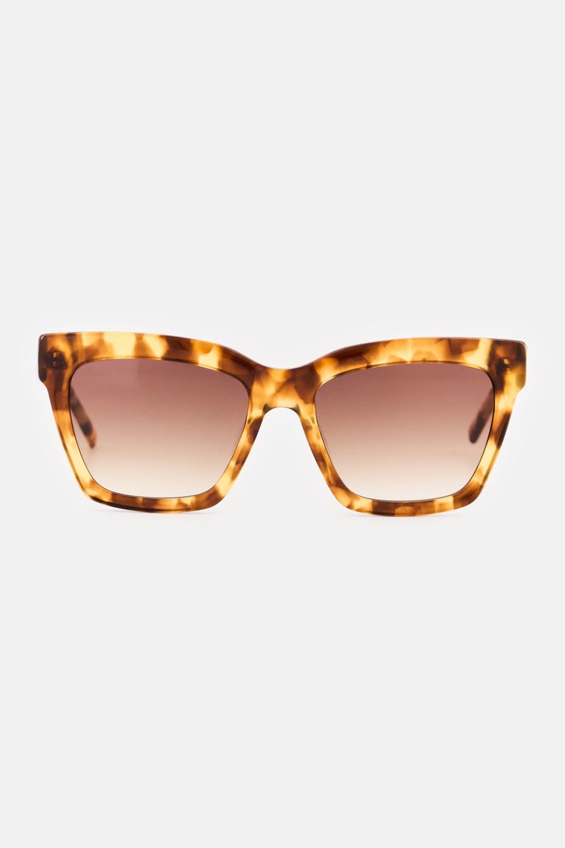 DKNY Women DK551S-5318-243 Cat Eye Sunglasses, Brown - Image 1