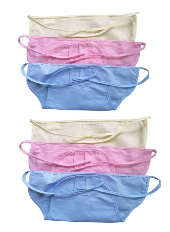 GREENBUB Organic Cotton Nappies | Reusable Baby Diapers | Double Layer Protection | Small Size (0-3 Months) | Multicolour | Pack of 6 | Phthalate-Free & Skin-Friendly - Image 1