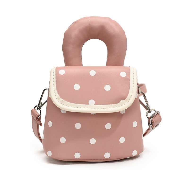 Ladies Handbags Polo Dot Mini Small Bag Commuter Printed Shoulder Crossbody Bucket Bag - Image 1