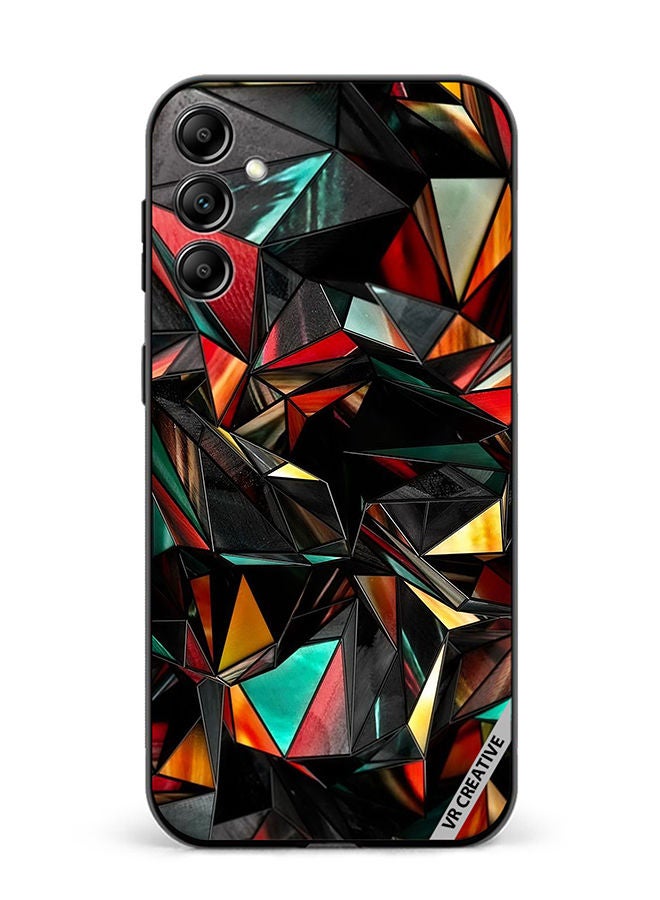 VR CREATIVE Protective Case Cover For Samsung Galaxy A34 Polygon Abstract Design Multicolour - Image 1