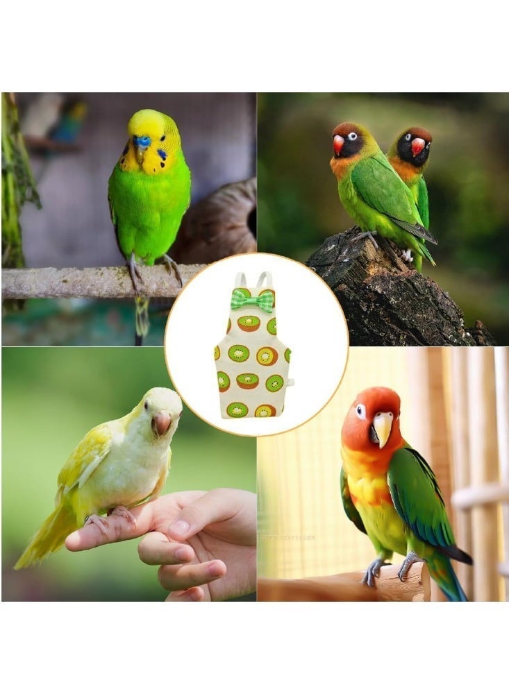 MJZ 4 Pieces Bird Diapers, Washable Reusable Parrots Nappy with Waterproof Inner Layer Soft Small Pet Birds Flight Suit for Budgie Parakeet Cockatiel（M Size） - Image 3