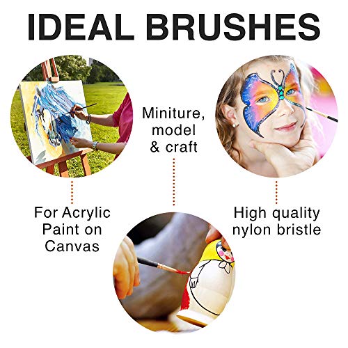 Benicci Professional Artist Paint Brush Set of 12 - Painting Brushes Kit for Kids, Adults Fabulous for Canvas, Watercolor & Fabric - for Beginners and Professionals - Great for Water, Oil or Acrylic Painting - Image 4