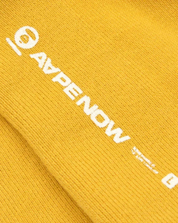 AAPE AAPENOW moonface logo crew socks