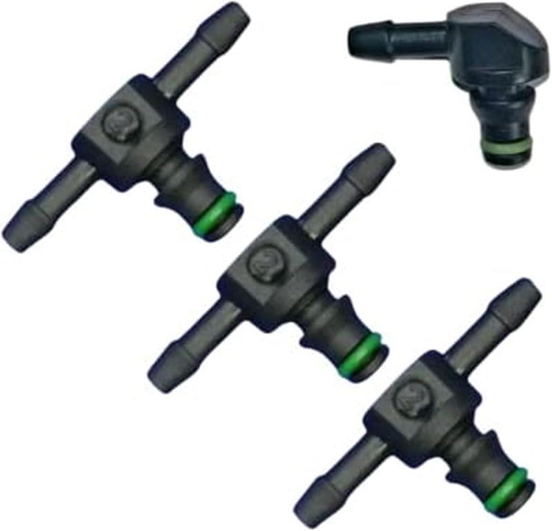 QASULER 4 x Common Rail Oil Injector Leak Off Pipe Connectors - Image 4