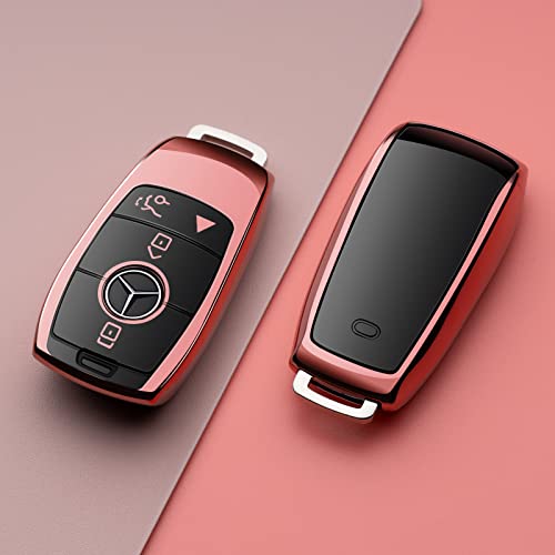 ZSPDACC Compatible with Mercedes Benz Key Fob Cover Pink car key chain case Protector Holder E300 E350 E400 E450 A220 CLA250 C300 GLA250 GLB250 GLC300 GLE350 GLE450 GLE580 G550 C43 E53 E63 Accessories - Image 4
