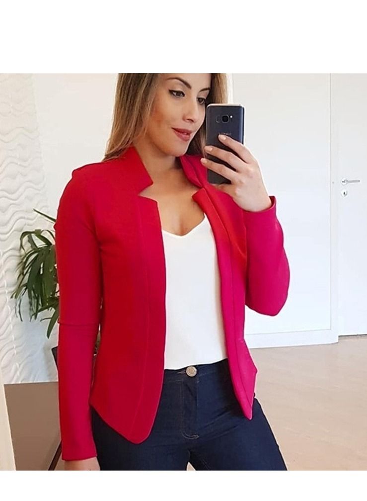 Loquat Women's New Fashion Simple Slim Coat 