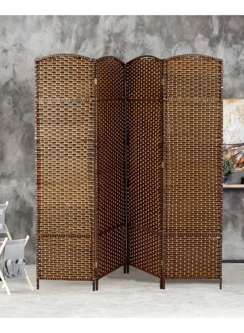 Living Room Divider 4 Panel Room Partition, Foldable Freestanding 200*180 CM - Image 1
