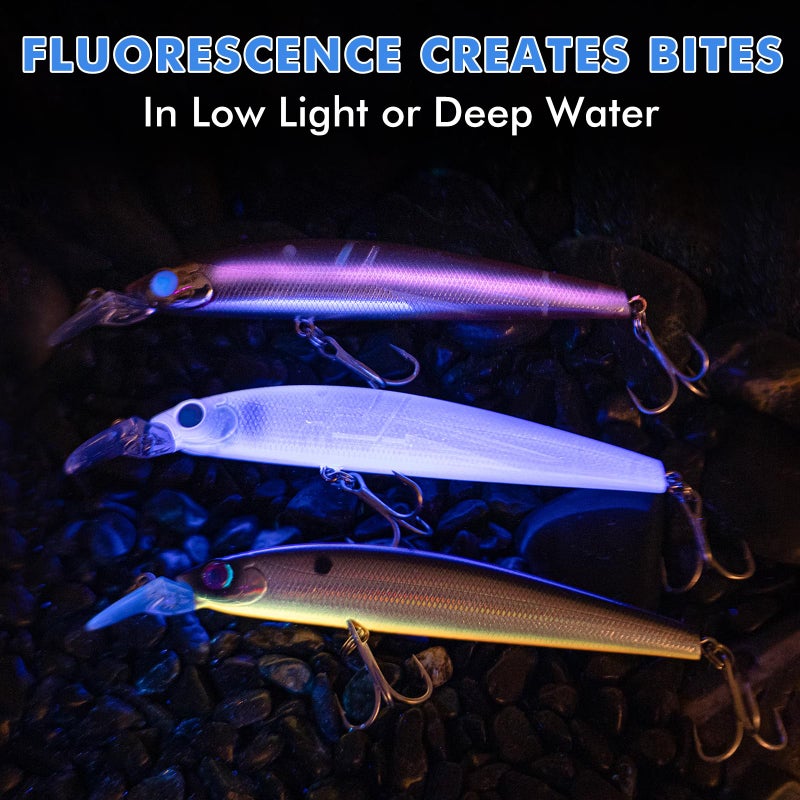 TRUSCEND Floating Jerkbait, Precision-Engineered Minnow Lures with Sound, Flash & Irresistible Action, Cast Farther, Glow Brighter and Rattle Louder Jerkbaits for Bass Walleye Pike Sea Trout Redfish - Image 5
