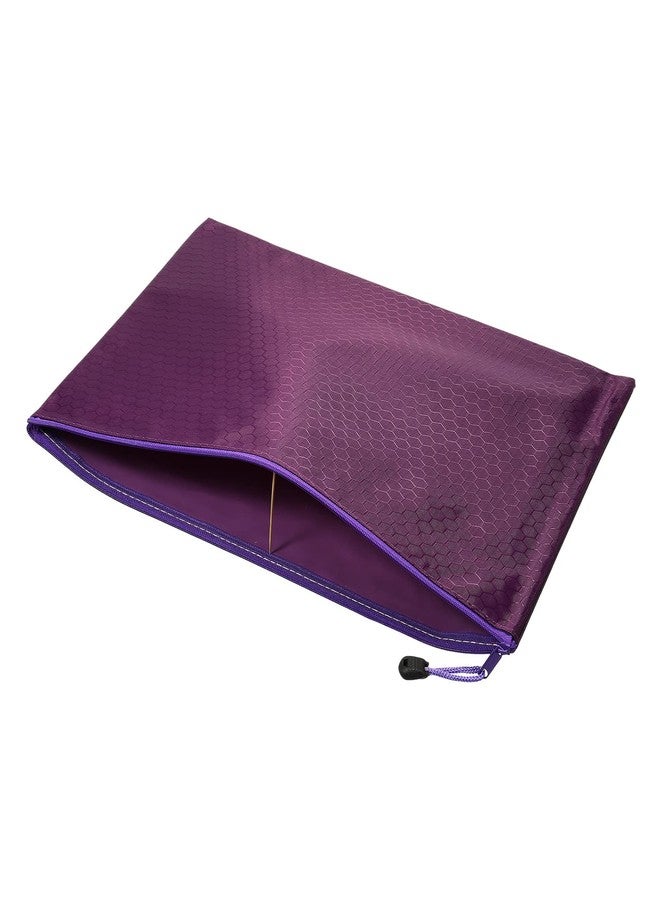 PATIKIL Waterproof Zipper File Bags 2 Pack B4 Document Storage Folders Bills Pencil Pouch for Office Travel, Purple - Image 4