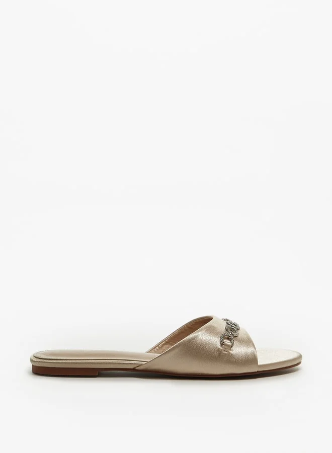 Flora Bella By Shoexpress Women's Embellished Slip-On Slide Sandals Ramadan Collection