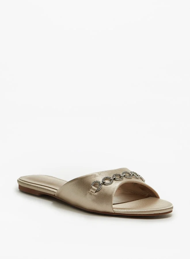 Flora Bella By Shoexpress Women's Embellished Slip-On Slide Sandals Ramadan Collection