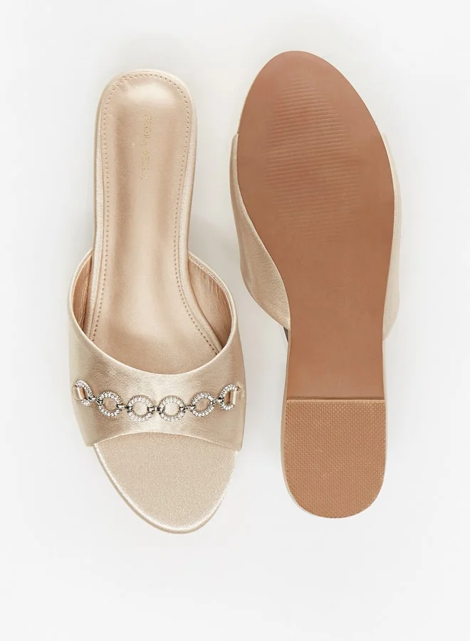 Flora Bella By Shoexpress Women's Embellished Slip-On Slide Sandals Ramadan Collection