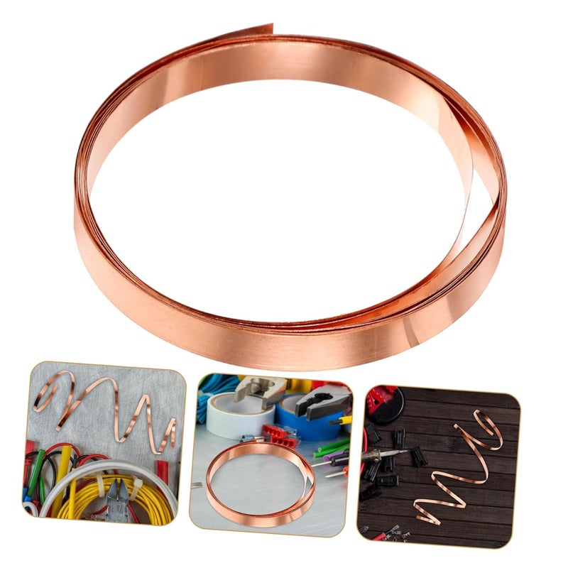 لفائف صفائح النحاس عالية النقاء بسمك 0.5 مم سهلة القطع والثني واللحام للحرف اليدوية والكهربائية - Image 5
