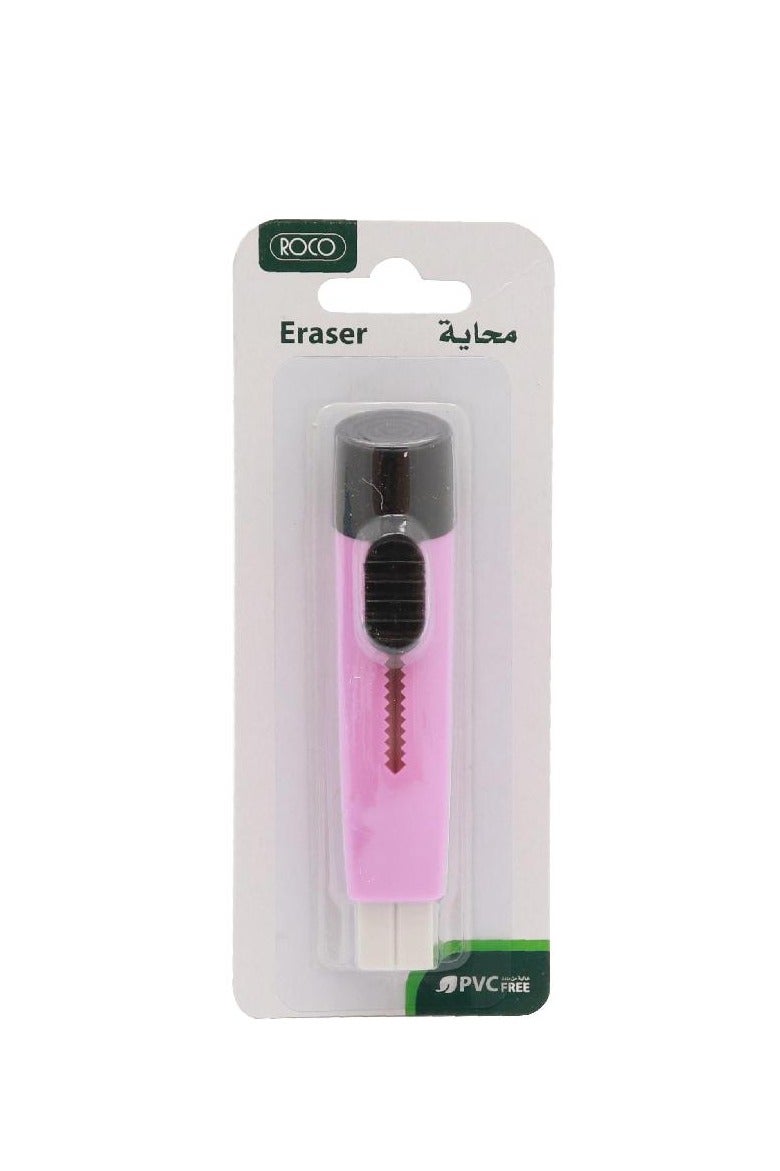 ROCO Rubber Eraser Swipe Pink/Black