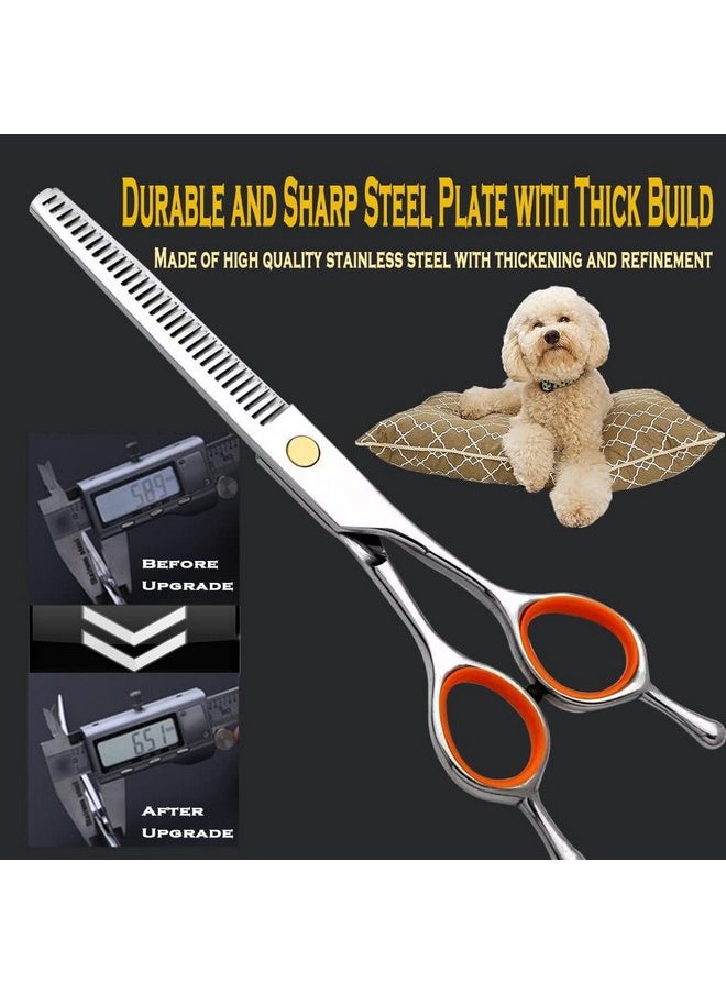 AIRY AIRY 7.5" Professional Thinning Shears Dog Grooming Blending Scissor, 20%-30% Thinning Rate Pet Grooming Thinner Blender Shears Set Includes No Traces Scissors & Steel Comb Right and Left Handers  - Image 2