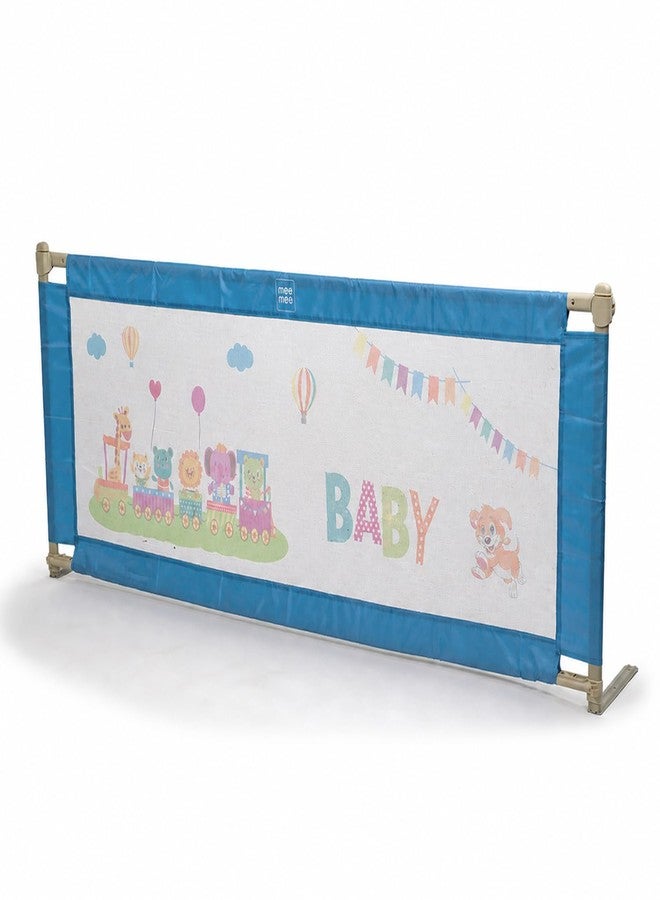 Mee Mee Bed Rail Guard 6 ft (180 × 72 cm) | Adjustable Safety Rail for Babies & Toddlers | Portable Single-Side Guard with Elephant Print (1, Blue) - Image 1