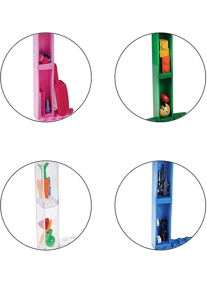 KASTWAVE Baseplates Compatible With All Major Brick Brands Stackable Building Bases For Kids And Adults Pack Of 4 (Green Red Blue Yellow) - Image 4