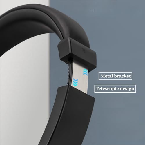 Queemie Wireless Bluetooth Headphones with FM Radio, Over-Ear Wireless Headset for TV, Computer & Phone, No Audio Delay Deep Bass Headphone Ultra-Lightweight Design for Teens & Elderly (Black) - Image 4