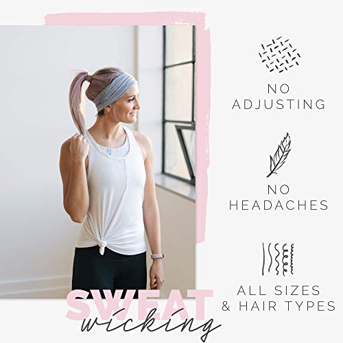 Maven Thread Dakota Wide Sports Headband for Women - Non-Slip 4" Thick Sweatbands for Running, Exercise, Gym, Athletic Workouts, and Yoga, 2 Pack - Image 4