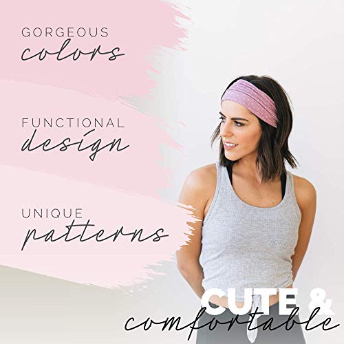 Maven Thread Dakota Wide Sports Headband for Women - Non-Slip 4" Thick Sweatbands for Running, Exercise, Gym, Athletic Workouts, and Yoga, 2 Pack - Image 2