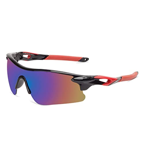 Dark Wost Sports Men Non-Polarized Sunglasses Mercury Mountain Cycling Riding Protection Cricket Goggles Eyewear Bike Recing Sun Glasses Pilot UV Sunlight Protection (METALIC), Multicolor, Large - Image 3