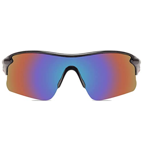 Dark Wost Sports Men Non-Polarized Sunglasses Mercury Mountain Cycling Riding Protection Cricket Goggles Eyewear Bike Recing Sun Glasses Pilot UV Sunlight Protection (METALIC), Multicolor, Large - Image 2