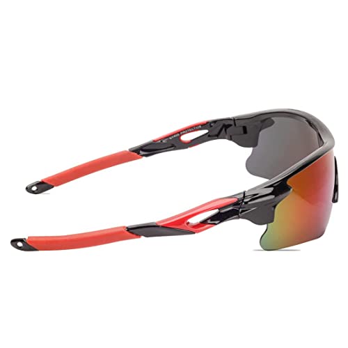 Dark Wost Sports Men Non-Polarized Sunglasses Mercury Mountain Cycling Riding Protection Cricket Goggles Eyewear Bike Recing Sun Glasses Pilot UV Sunlight Protection (METALIC), Multicolor, Large - Image 5