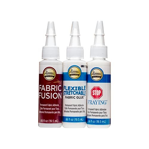Aleene's Fabric Glue Variety 3-Pack for Clothing and Material, Permanent and Washable Glues, Fabric Fusion, Flexible Stretchable, and Stop Fraying, 3 .66 fl oz Bottles - Image 2