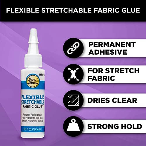 Aleene's Fabric Glue Variety 3-Pack for Clothing and Material, Permanent and Washable Glues, Fabric Fusion, Flexible Stretchable, and Stop Fraying, 3 .66 fl oz Bottles - Image 4
