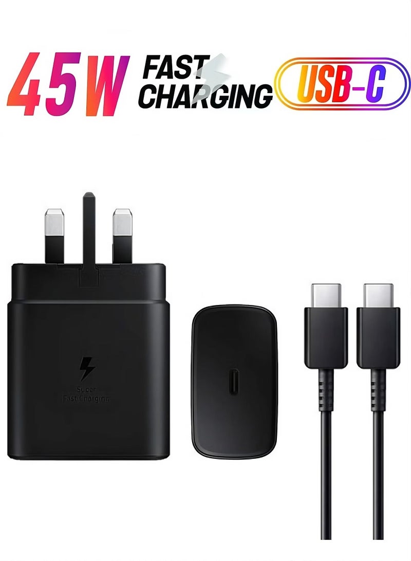 MUNTAQI 45W Power Adapter with Cable – Compact, Efficient Charging for Laptops, Tablets, and Smartphones, Black - Image 1