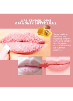 EELHOE Peach Lip Scrub - Lip Scrubs Exfoliator And Moisturizer With Lip Brush - Natural Gentle Lip Treatment - Peach Sugar Lip Scrub For Dry - Cracked And Dark Lips 30G  - Image 3