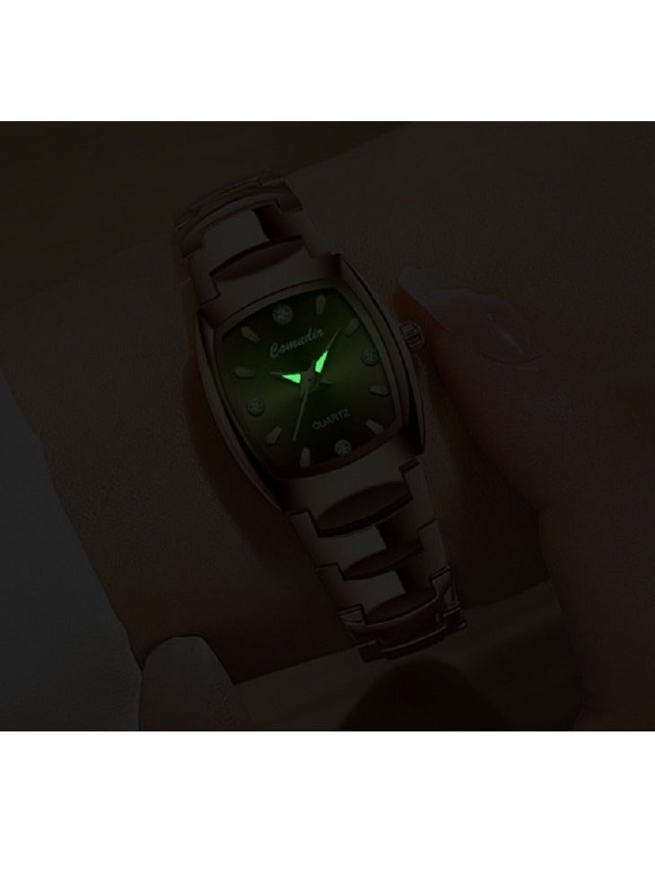 كومودير ساعة كوارتز نسائية فضية أنالوج - Image 3
