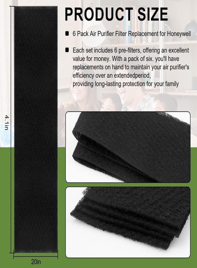 Giokyi 6 Pack HRF-B1 Air Purifier Filter Replacement for Honeywell Airborne Air Filter - Image 2